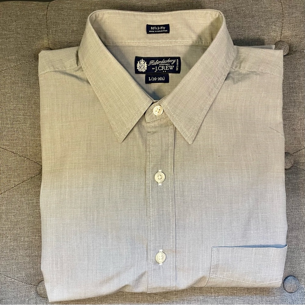 Grey J Crew long sleeve shirt